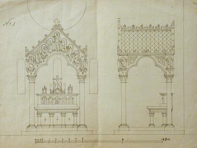 Pannonhalma, a plan for the canopied main altar