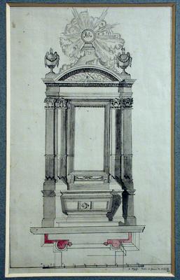 Plan for the altar of the Virgin