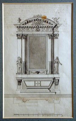 Final plan for the altar of the Holy Cross