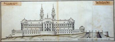 Plan for the remodeling of the abbey - View from the south