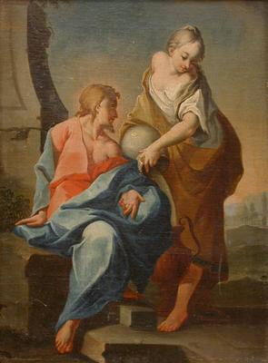 Christ and the woman of Samaria